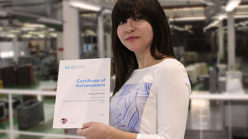 Because Product Safety and Hygiene are the core to our business, our IPC colleague, Nazha el Habr has been certified ‘Approved Training Partner’, in an event which was conducted virtually on Monday April 20 – Thursday April 23 from BRC Global Standard for Packaging Materials Issue 6 – 4-day.